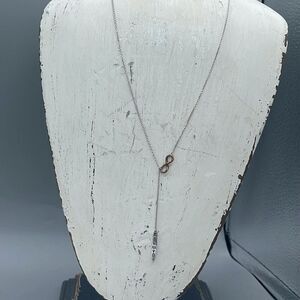 Aurafin sterling silver Y drop “P S I Love U” necklace